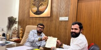 सांसद बंटी विवेक साहू ने आशय जैन को सांसद प्रतिनिधि नियुक्त किया